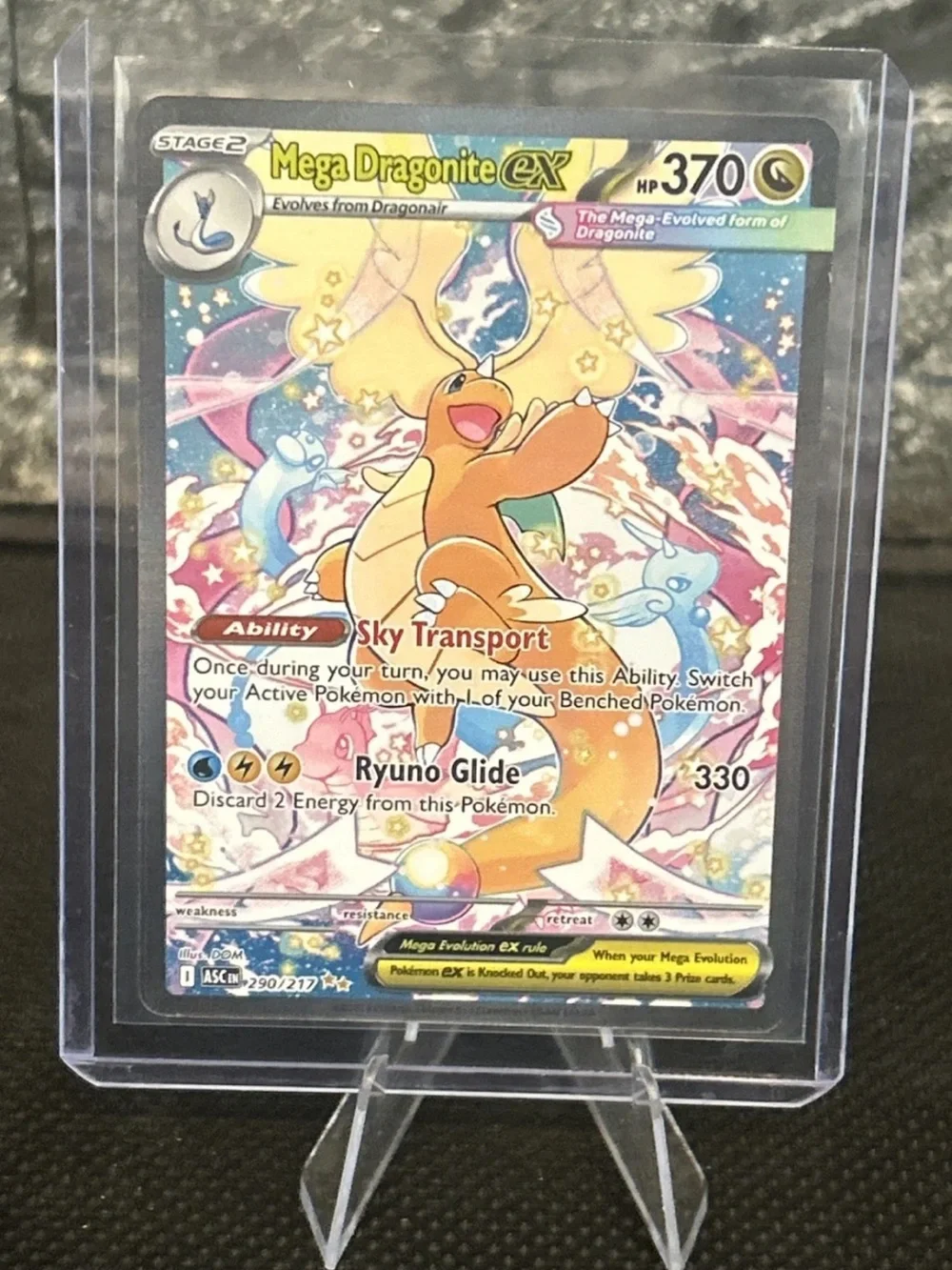 Pokemon Mega Dragonite EX Holo 290/217 from the Ascended Heroes Set M/NM